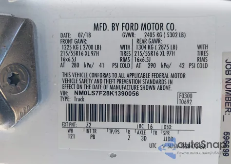 2019 Ford Transit Connect Xlt из США, поврежденный, VIN NM0LS7F28K1390056